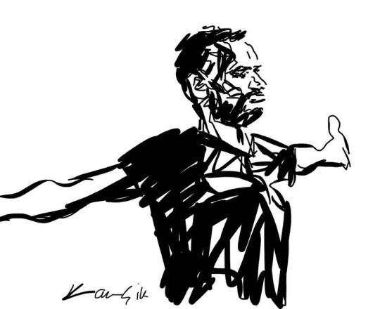 আবু সাঈদ-এর প্রতিকৃতি-১ ড্রয়িং: কৌশিক সরকার