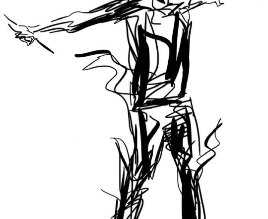 আবু সাঈদ-এর প্রতিকৃতি-৩, ড্রয়িং: কৌশিক সরকার