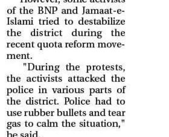 67 arrested in Naogaon in sabotage cases