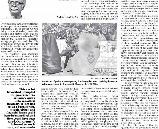 The responsibility lies squarely with the government