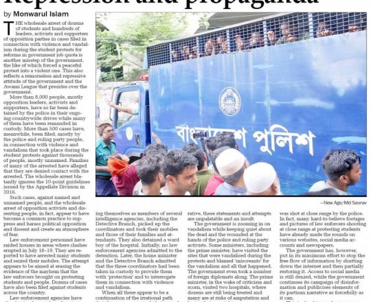 Repression and propaganda