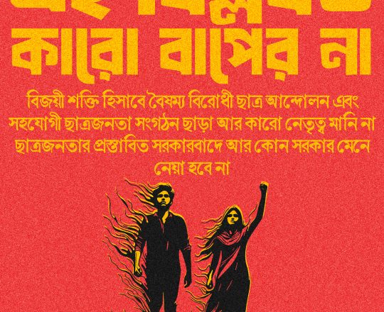এই বিপ্লবও কারো বাপের না, পোস্টারঃ দেবাশীষ চক্রবর্তী