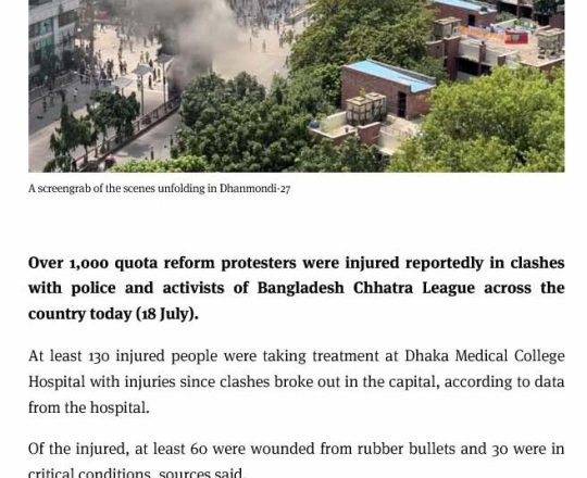 Quota protest: At least 30 critical as over 1,000 injured across country
