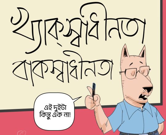 খ্যাকস্বাধীনতা, কার্টুনঃ Mehedi Haque Cartoons