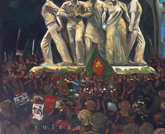 রাজু ভাস্কর্যে ছাত্র-জনতা, পেইন্টিং - সুলতান ইসতিয়াক
